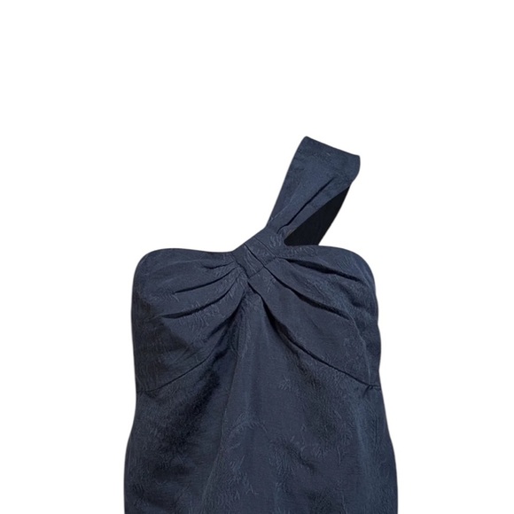 Veronica BeardBlue Asymmetrical Ruched One-Shoulder top Size 6